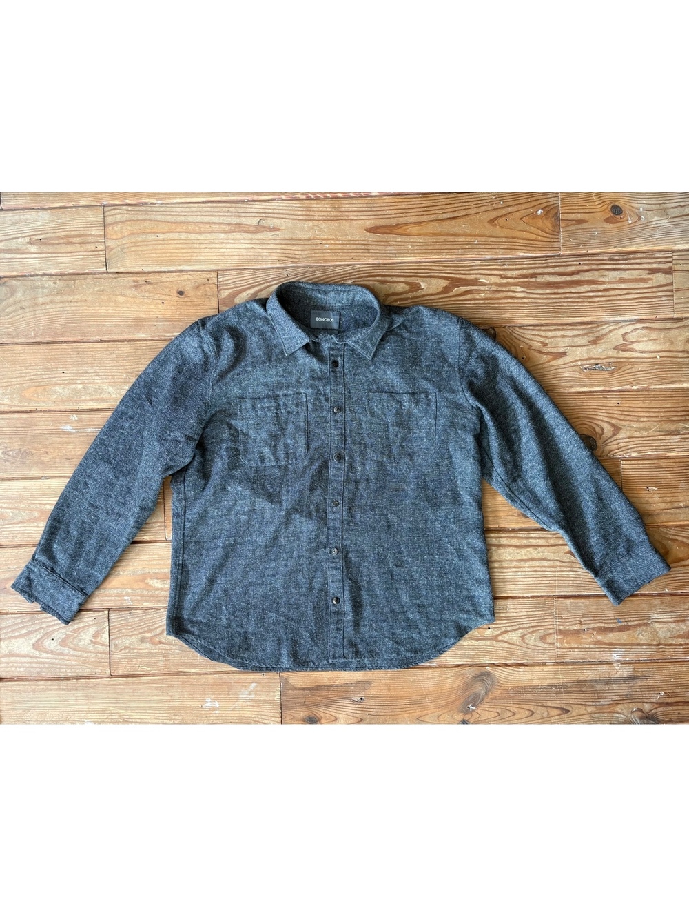 Bonobos Slim Fit Button Down Shirt Men’s XXL Charcoal Heather Dual Pocket